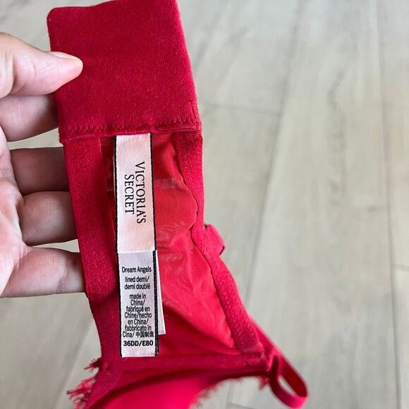 Victoria secrets women red bra size 36 DD - Picture 5 of 8